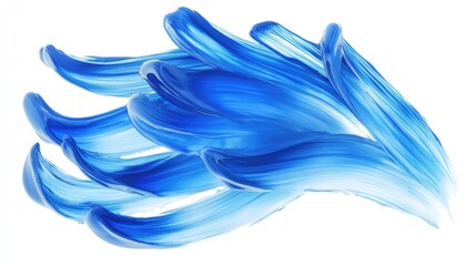 A dynamic abstract painting that swirls with various shades of blue, creating a fluid and expressive digital artwork.