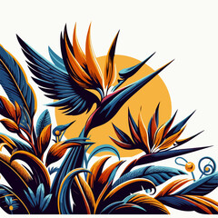 abstract floral background with flowers