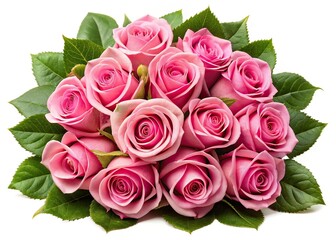 Fototapeta premium Pink Rose Bouquet - Floral Design Concept - Rule of Thirds