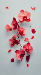 Flowers, Fruits, Vegetables and Sliced ​​Greens Floating with Water Drops, Abstract Image, Texture, Pattern Background, Wallpaper, Cover and Screen for Smartphone, PC, Laptop, 9:16 and 16:9 Format