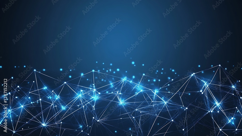 Poster global network connection, digital tech background