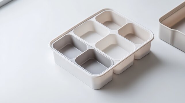 A single set of drawer organizers isolated on a clean white surface, ideal for promoting home organization tools.