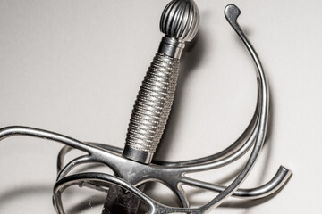 Intricate design of a historical rapier sword