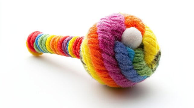 A single pet toy isolated on a white background, ideal for promoting dog or cat toys.