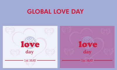 A vector Global love day.