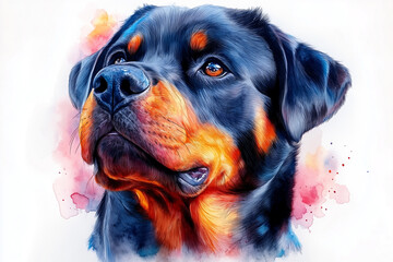Obraz premium portrait of a watercolour dog