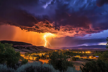 Electric Sky: A Thunderstorm Over the Valley