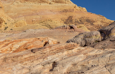 Scenic Desert Landscape in the Valley of  Fire State Park Nevada