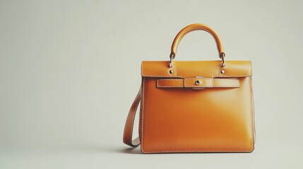 Isolated image of a leather handbag on a clean white background, perfect for fashion accessories promotions.