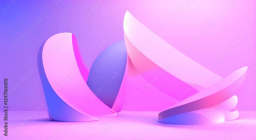 Aufkleber illustration minimalism 3d pedestal abstract background three dimensional abstract art background co