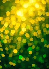 Obraz premium Abstract green gold glitter bokeh background bokeh green bokeh green abstract background light bright blur pattern