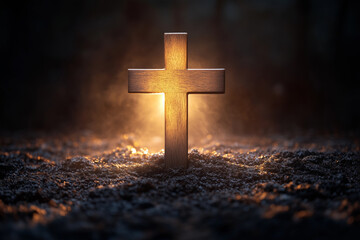 cross on a cemetery