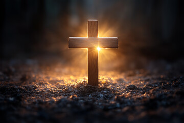 cross on a cemetery