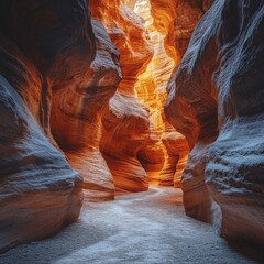 A Breathtaking Journey Through the Fiery Hues of a Sun-Drenched Canyon, Where Shadows Dance and Ancient Stone Whispers Tales of Time.
