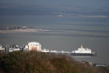 aerial view of Eastbourne seafront and pier