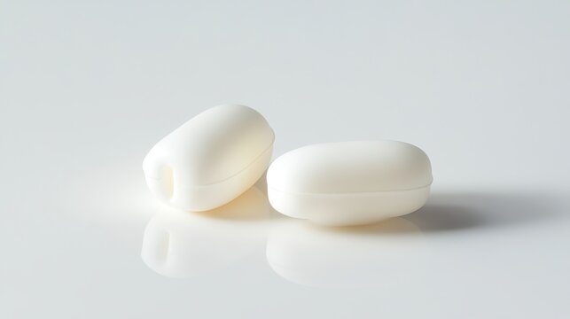 A single set of earplugs for travel isolated on a clean white surface, ideal for promoting travel comfort products.