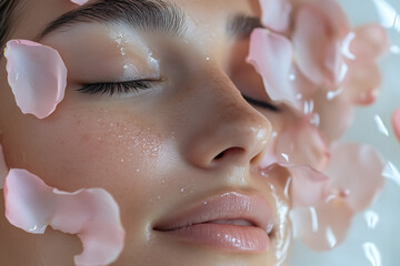 Tranquil face, soft petals, pure beauty