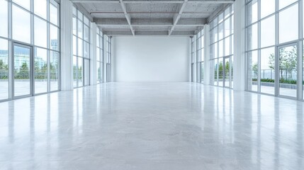 Empty modern office space, city view. Ideal for business presentations