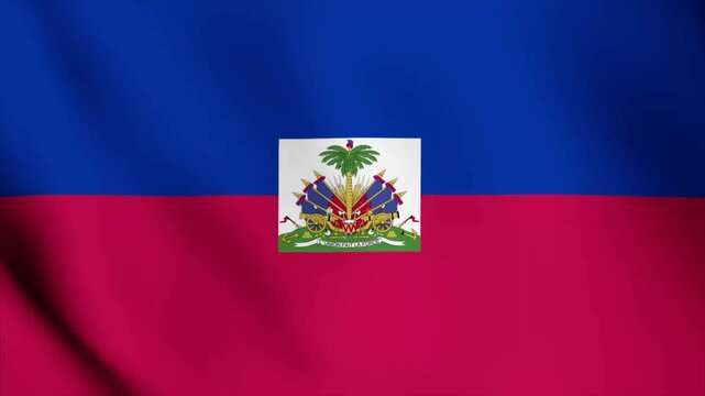 Animated Video Featuring the Wavy Flag of HAITI