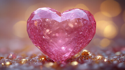 Obraz premium pink heart on a pink background