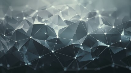 An abstract geometric background featuring interconnected polygons in cool tones, creating a sense of depth and modernity.
