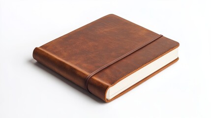 A single notebook isolated on a white background, ideal for promoting office or student supplies.