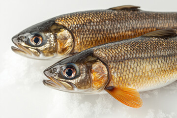 Fototapeta premium fresh fish on a wooden board