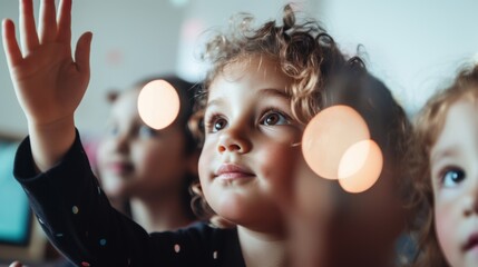 Group of children with diverse abilities engaged in learning together in a colorful classroom during Developmental Disabilities Awareness Month