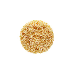 A whit background and noodles is being described, highlighting it as a food item. The focus is on its presentation and texture, likely emphasizing its deliciousness and appeal.