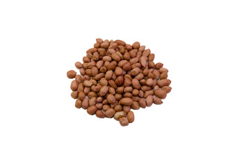 Peanuts arranged in a pile on a plain surface