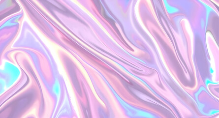Fototapeta premium Iridescent fabric background. Shiny mother of pearl fabric, bright multi-colored fabric