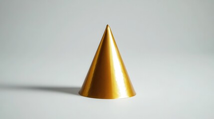 Close-up of a party hat isolated on a clean white surface, perfect for birthday or celebration promotions.