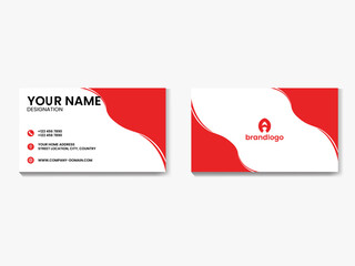 creative business card template Double-sided .landscape orientation. Horizontal layout. Vector illustration