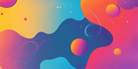 Abstract Colorful Fluid Shapes Design Background