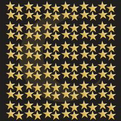 Golden star pattern design with black background