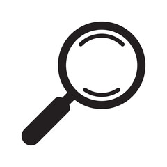 Magnifying glass icon, magnifier icon. Loupe or search icon. 