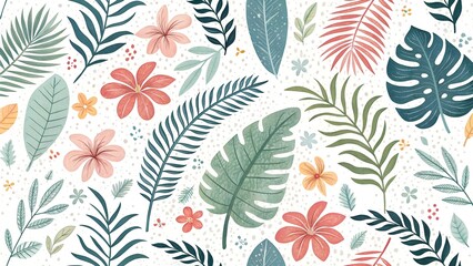 seamless floral pattern with flowers