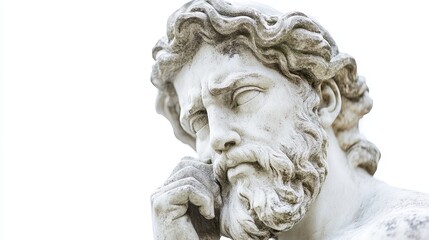 Obraz premium Close-up of a garden statue isolated on a white background, ideal for decorative outdoor items.