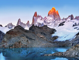 Patagonia Argentina, Mount Fitz Roy in Los Glaciares National Park