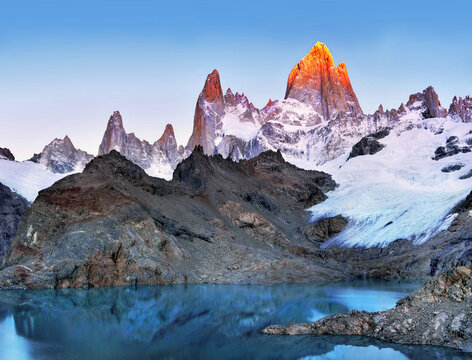 Patagonia Argentina, Mount Fitz Roy in Los Glaciares National Park