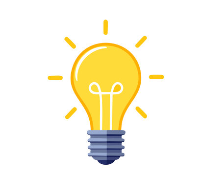 Light bulb vector graphic