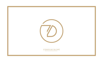 Alphabet letter D or DD vector logo icon