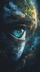 Cosmic Eye Gazing Upon Earth A Celestial Vision