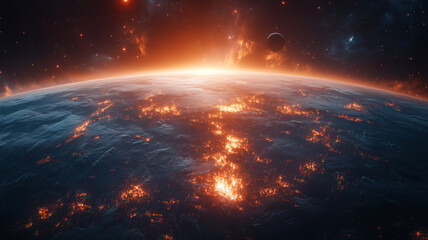 Dramatic asteroid impact simulation reveals Earth's fiery transformation