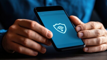 Mobile security awareness safeguarding your device anywhere image indoor close-up digital protection