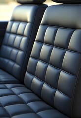 Elegant Black Leather Cushion Seats in Premium Interior Design for Comfort and Style