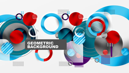 Fototapeta premium Abstract background - layered geometric shapes with smooth gradients and transparency