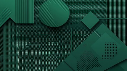 Green geometric shapes abstract background (1)