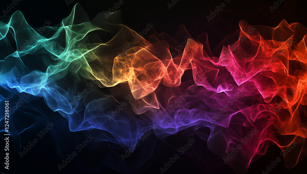 Poster digital graphic abstract background for ai and machine learning