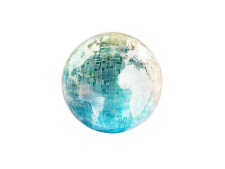 A conceptual image displaying the earth as a circuit board